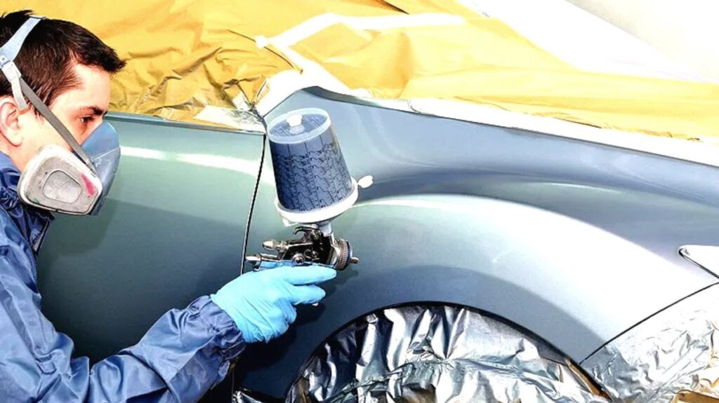 Chapa y pintura coche gris